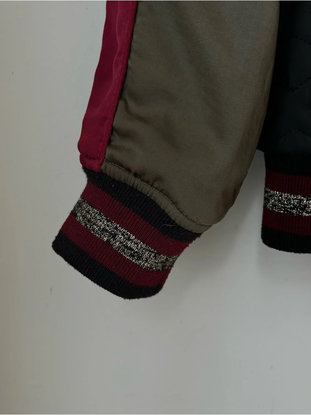 Zara Tiger Embroidered Med Bomber Jacket Souvenir Style Quilted Satin Streetwear - Picture 6 of 8